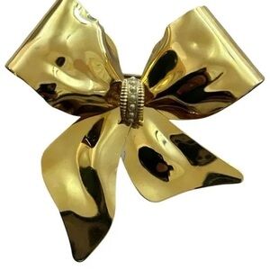 Gold Bow Brooch